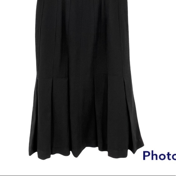 TRACY REESE New York Black Pleated Dress SZ 4 Form Fitting Cocktail Dresses - Picture 3 of 7